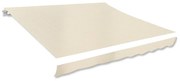vidaXL Lona para toldo creme 3 x 2,5 m (sem estrutura/caixa)