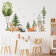 Autocolantes para quarto infantil - Animais na floresta