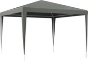 Outsunny Tenda Desmontável de Jardim 3x3 m Tenda para Exteriores com 4 Orifícios de Drenagem e Tubos de Aço Cinzento | Aosom Portugal