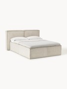 Cama boxspring em bombazina Lennon