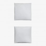 Pack De 2 Fronhas Em Algodão Percal De 180 Fios Lesia Branco & 60 X 60 Cm - Sklum