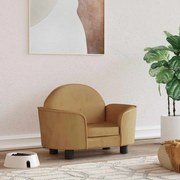 vidaXL Cama para cães 66x40x45 cm veludo castanho