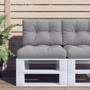 vidaXL Almofadão para paletes 50x40x12 cm tecido cinzento
