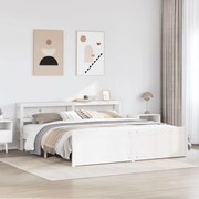 vidaXL Estrutura de cama c/ cabeceira sem colchão 200x200 cm branco