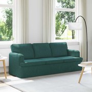 vidaXL Sofá Verde Escuro 201 x 80 x 85 cm tecido