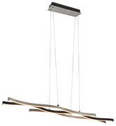 Design hanglamp zwart met zilver incl. LED dimbaar - Blaze Design