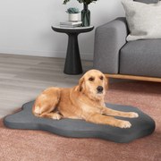 Cama para cães grandes com suporte viscoelástico tapete impermeável com capa removível 110 x 66 x 5 cm Cinzenta