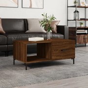 vidaXL Mesa centro 90x50x40 cm derivados de madeira carvalho castanho