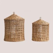 Conjunto De 2 Cestos Daire Natural - Sklum