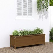 vidaXL Canteiro elevado jardim 119,5x40x39cm pinho maciço castanho-mel
