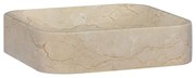 vidaXL Lavatório 40x40x10 cm mármore cor creme