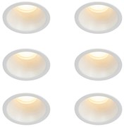 Conjunto de 6 Spots Embutidos Brancos GU10 35mm IP44 - Dept