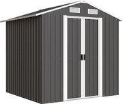 Outsunny Abrigo de Jardim em Aço com 2 Portas Deslizantes, Preto, 2,6 m² | Aosom Portugal