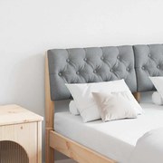 vidaXL Cabeceira estofada Cinzento-claro 120 cm