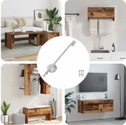 vidaXL Hinge de suporte de tampa 12 pcs Prateado 194 x 36 x 18 mm