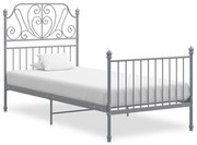 Estrutura de cama 90x200 cm metal cinzento