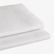 Lençol De Cima Em Cetim De 300 Fios Sampras Branco & Cama 150/160cm (240 X 280 Cm) - Sklum