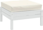 vidaXL Almofadão p/ paletes 60x60x9,5 cm mesclado tecido creme