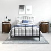 vidaXL Mesas cabeceira 2pcs 40x42x60cm deriv.madeira carvalho castanho