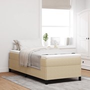 Estrutura de Cama Verde Claro Cinza 90x200 cm Tecido de Veludo Canelad