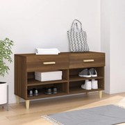 vidaXL Sapateira 102x35x55 cm derivados de madeira carvalho castanho