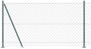 vidaXL Conjunto de Postes de Cerca Prateado 10 x 1.2 m Aço Galvanizado