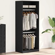vidaXL Roupeiro Black Oak - 80 x 50 x 200 cm, Feito de Madeira Resistente