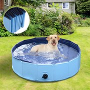 Piscina para Cães Natação Animais de estimação Dobrável Φ120x30 cm de diâmetro NOVO