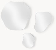 Espelho de parede sem moldura com forma orgânica Lia, conjunto de 3