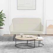 vidaXL Banco 110x76x80 cm veludo cor creme