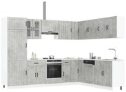 14 peças armário de cozinha conjunto Lucca concreto cinza