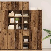 Armário Slim vidaXL Madeira Antiga 30x42.5x225 cm Madeira Engenharia