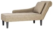 vidaXL Chaise lounge c/ almofada/apoio braços direito couro artificial