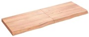 vidaXL Tampo de mesa 140x50x(2-6) cm carvalho tratado castanho-claro