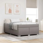 vidaXL Estrutura da Cama Cinzento-acastanhado 140 x 200 cm tecido