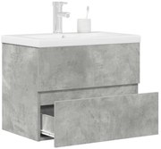 vidaXL 2 pcs conj. móveis casa banho derivados madeira cinza cimento