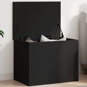 vidaXL Caixa de arrumação 60x42x46 cm derivados de madeira preto