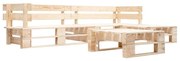 vidaXL Sofás de paletes para jardim 4 pcs madeira natural