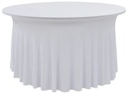 vidaXL Capa extensível para mesa c/ camilha 2 pcs 120x74 cm branco