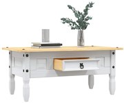 vidaXL Mesa de centro Corona pinho mexicano 100x55x44 cm branco