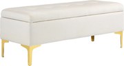 HOMCOM Banco com arrumação, suportando até 120 kg, 120x44x44,5cm, Bege | Aosom Portugal