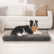 Cama para cães XL 110 x 73 cm com estofamento macio cinza ardósia