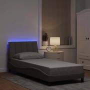 vidaXL Estrutura de cama sem colchão 80x200 cm tecido cinzento
