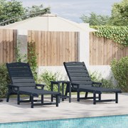 Espreguiçadeiras vidaXL 2 pcs Azul-marinho 162x53x98.5 cm HDPE, Espreg