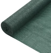 vidaXL Rede de ocultação para privacidade PEAD 75 g/m² 1x50 m verde