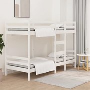 vidaXL Beliche 80x200 cm madeira de pinho maciça branco