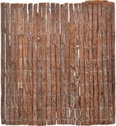 vidaXL Cerca de casca de árvore Castanho 100 x 600 cm Corteça