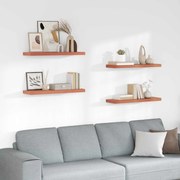 vidaXL Prateleira de Parede 4 pcs Vermelho 80 x 23,5 x 4 cm