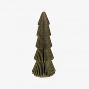 Árvore De Natal De Papel Jesper Verde Pesto Com Borda Dourada & ↑15 Cm - Sklum