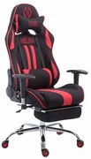 Cadeira Gamer Limit V2 em tecido com apoio para os pés preto/vermelho